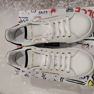 Dolce and Gabbana White Sneakers Size 42 or US 11 Brand New